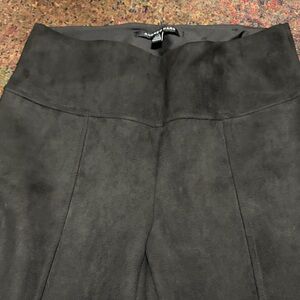 Aldo Martins Charcoal High-Rise Trousers.  Suede
